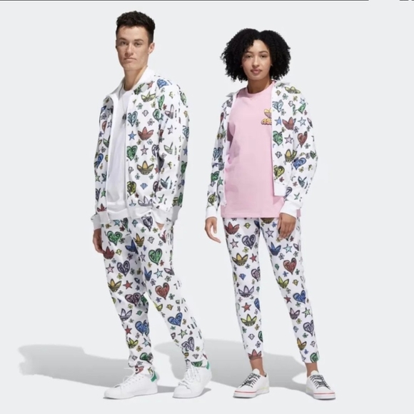 Authentic adidas x Jeremy Scott graffiti track pants size medium unisex - Picture 3 of 6